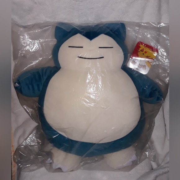 Pokemon Sleeping Snorlax Pillow Plush 18-In New - Picture 1 of 6